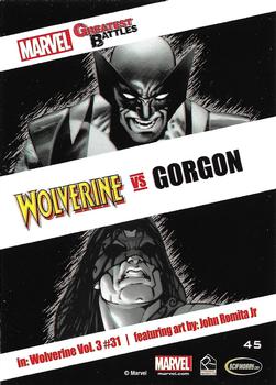 2013 Rittenhouse Marvel Greatest Battles #45 Wolverine / Gorgon Back