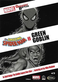 2013 Rittenhouse Marvel Greatest Battles #49 Spider-Man / Green Goblin Back