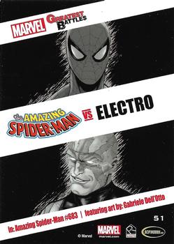 2013 Rittenhouse Marvel Greatest Battles #51 Spider-Man / Electro Back