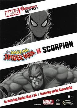 2013 Rittenhouse Marvel Greatest Battles #54 Spider-Man / Scorpion Back