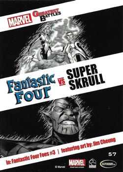 2013 Rittenhouse Marvel Greatest Battles #57 Fantastic Four / Super Skrull Back