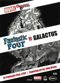 2013 Rittenhouse Marvel Greatest Battles #58 Fantastic Four / Galactus Back