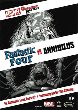 2013 Rittenhouse Marvel Greatest Battles #59 Fantastic Four / Annihilus Back