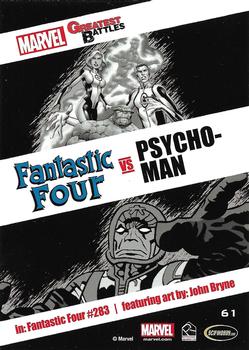 2013 Rittenhouse Marvel Greatest Battles #61 Fantastic Four / Psycho-Man Back