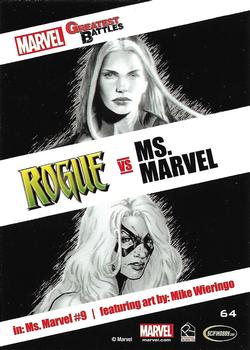 2013 Rittenhouse Marvel Greatest Battles #64 Rogue / Ms. Marvel Back