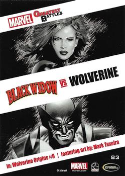 2013 Rittenhouse Marvel Greatest Battles #83 Black Widow / Wolverine Back
