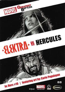 2013 Rittenhouse Marvel Greatest Battles #88 Elektra / Hercules Back