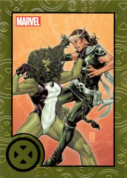 2013 Rittenhouse Marvel Greatest Battles - Gold #65 Rogue / She-Hulk Front