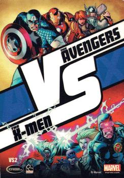 2013 Rittenhouse Marvel Greatest Battles - Avengers Vs X-Men #VS2 Hulk / Emma Frost Back