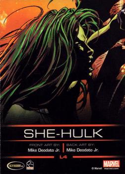 2013 Rittenhouse Legends of Marvel: She-Hulk #L4 She-Hulk Back