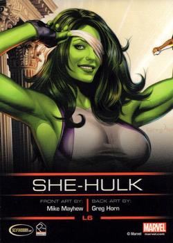 2013 Rittenhouse Legends of Marvel: She-Hulk #L6 She-Hulk Back