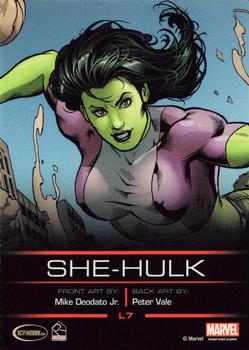 2013 Rittenhouse Legends of Marvel: She-Hulk #L7 She-Hulk Back