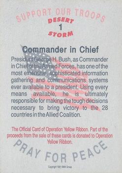 1991 AMA Group Desert Storm Operation Yellow Ribbon #1 Commander in Chief Back