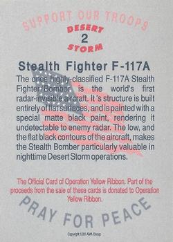 1991 AMA Group Desert Storm Operation Yellow Ribbon #2 F-117A Stealth Fighter Back