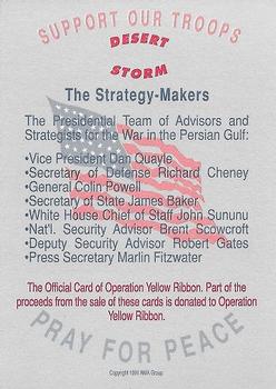 1991 AMA Group Desert Storm Operation Yellow Ribbon - Case Inserts #NNO Richard Cheney Back