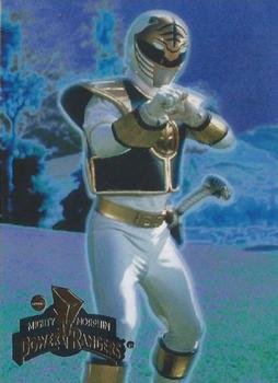 1995 Collect-A-Card Power Rangers The New Season Retail - White Ranger #WR5 Surprise Front