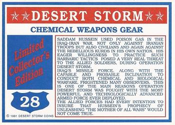 1991 Hutt River Province, New Queensland Mint Desert Storm #28 Chemical Weapons Gear Back