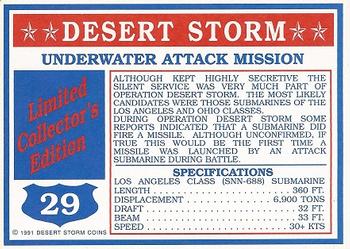 1991 Hutt River Province, New Queensland Mint Desert Storm #29 Underwater Attack Mission Back