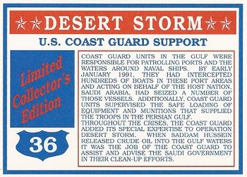 1991 Hutt River Province, New Queensland Mint Desert Storm #36 U.S. Coast Guard Support Back