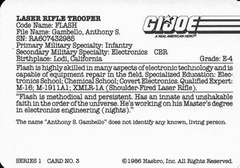 1986 Hasbro G.I. Joe Action Cards #3 Flash Back