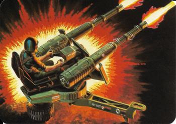 1986 Hasbro G.I. Joe Action Cards #41 Twin Battle Gun (Whirlwind) Front