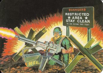 1986 Hasbro G.I. Joe Action Cards #47 Machine Gun Defense Unit Front