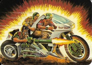 1986 Hasbro G.I. Joe Action Cards #61 Silver Mirage Motorcycle Front