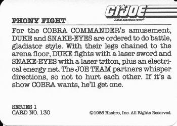 1986 Hasbro G.I. Joe Action Cards #130 Phony Fight Back