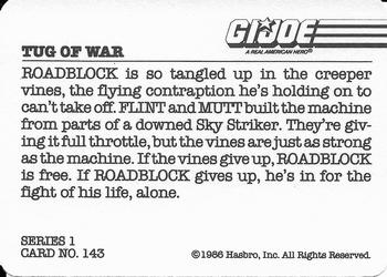 1986 Hasbro G.I. Joe Action Cards #143 Tug of War Back