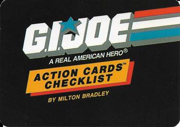 1986 Hasbro G.I. Joe Action Cards #192 Checklist Front