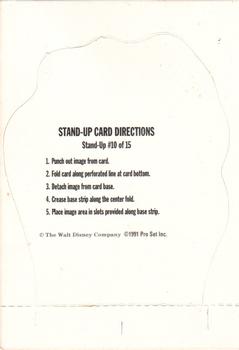1991 Pro Set The Little Mermaid - Stand Up Cards #10 King Triton Back