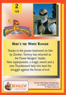 1995 Merlin Power Rangers #2 Here's the White Ranger Back