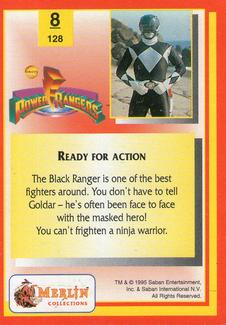 1995 Merlin Power Rangers #8 Ready for action Back