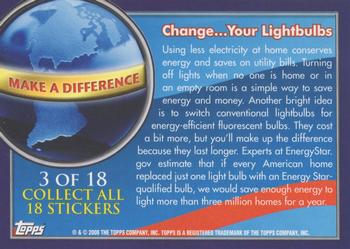 2009 Topps President Obama - Stickers #3 Change... Your Lightbulbs Back