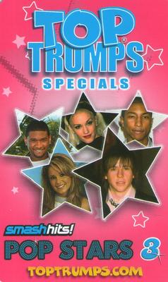 2005 Top Trumps Specials Smash Hits Pop Stars 3 #NNO Avril Lavigne Back