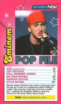2005 Top Trumps Specials Smash Hits Pop Stars 3 #NNO Eminem Front