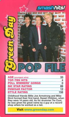 2005 Top Trumps Specials Smash Hits Pop Stars 3 #NNO Green Day Front