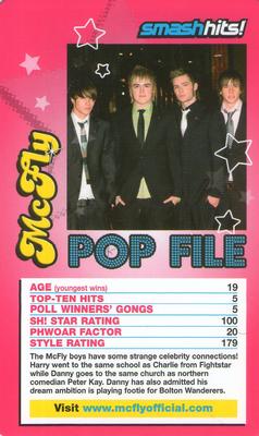 2005 Top Trumps Specials Smash Hits Pop Stars 3 #NNO McFly Front