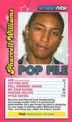 2005 Top Trumps Specials Smash Hits Pop Stars 3 #NNO Pharrell Williams Front