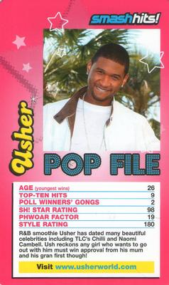 2005 Top Trumps Specials Smash Hits Pop Stars 3 #NNO Usher Front