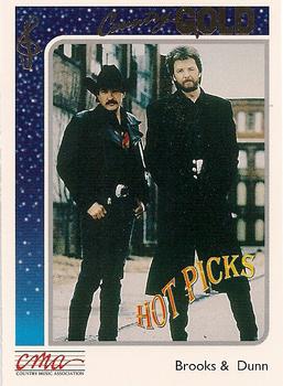 1992 Sterling Country Gold - Gold Foil #2 Brooks & Dunn Front