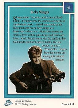 1992 Sterling Country Gold - Gold Foil #41 Ricky Skaggs Back