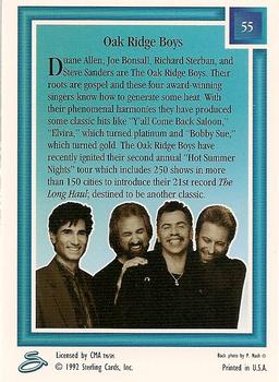 1992 Sterling Country Gold - Gold Foil #55 The Oak Ridge Boys Back