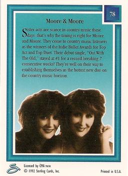 1992 Sterling Country Gold - Gold Foil #78 Moore & Moore Back