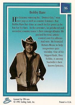 1992 Sterling Country Gold - Gold Foil #96 Bobby Bare Back