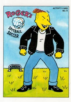 1993 Topps Nicktoons - Activity Cards #8 Roger's Spitball Soccer Front