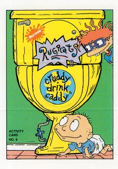 1993 Topps Nicktoons - Activity Cards #9 Rugrats Cruddy Drink Caddy Front