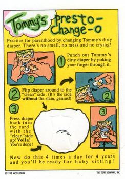 1993 Topps Nicktoons - Activity Cards #10 Tommy's Presto-Change-O Back