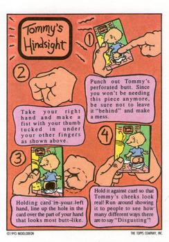 1993 Topps Nicktoons - Activity Cards #11 Tommy's Hindsight Back