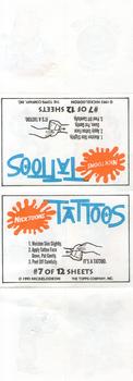 1993 Topps Nicktoons - Tattoo Sheets #7 Doug Back